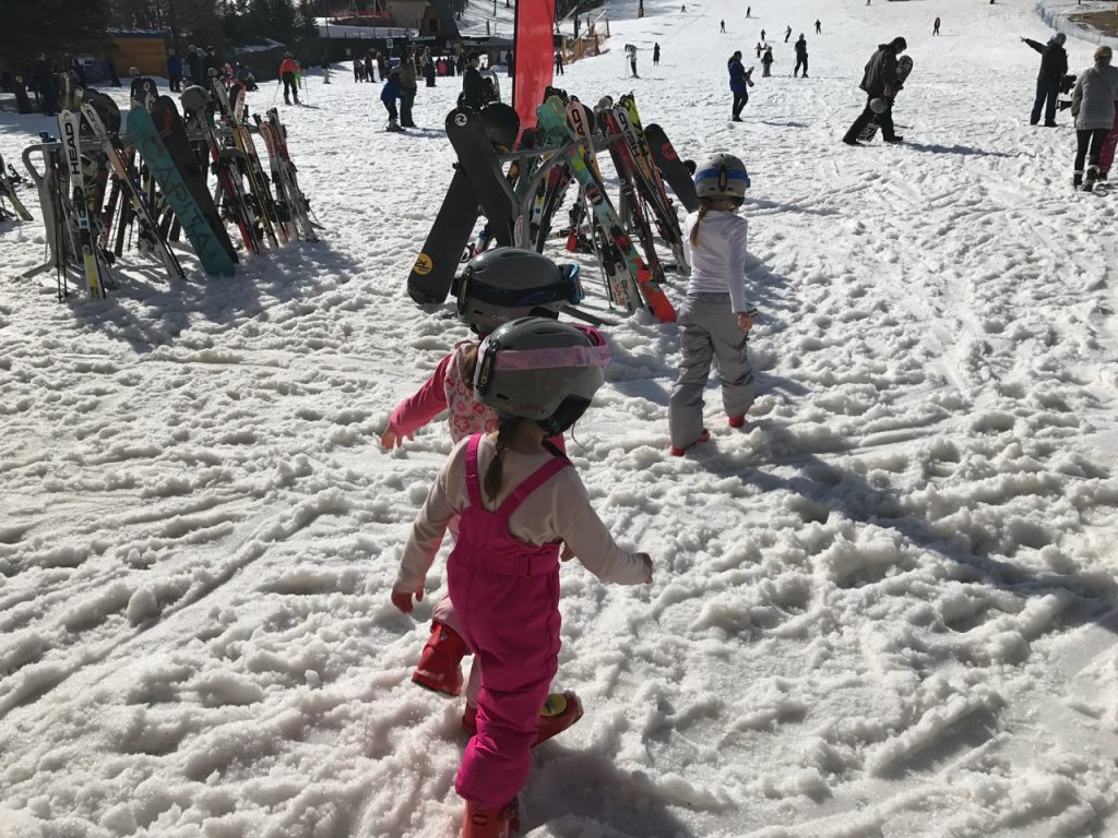 Girls on the snow