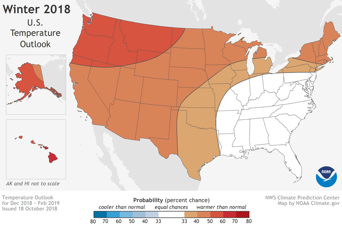 2019 Winter Forecast Map - USA