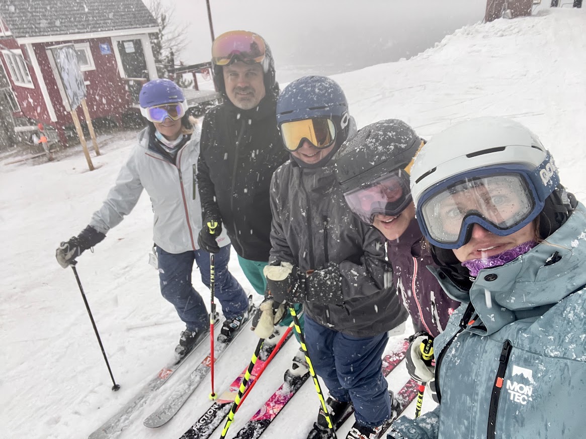 My skiing friends at Mont Ripley